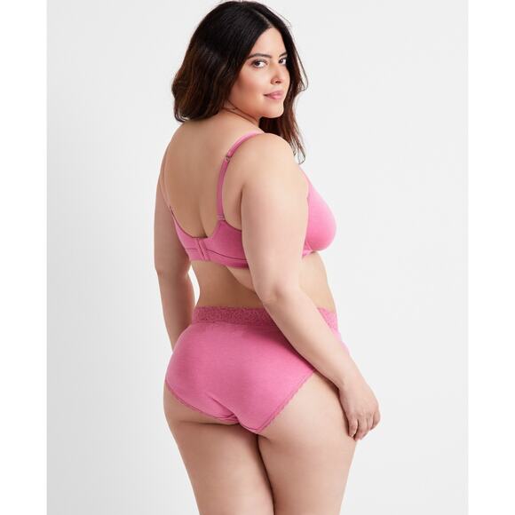 State of Day Women's Cotton Blend Bralette Pink Size L 1452 - Picture 2 of 2